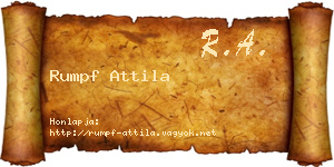 Rumpf Attila névjegykártya