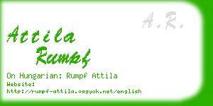 attila rumpf business card